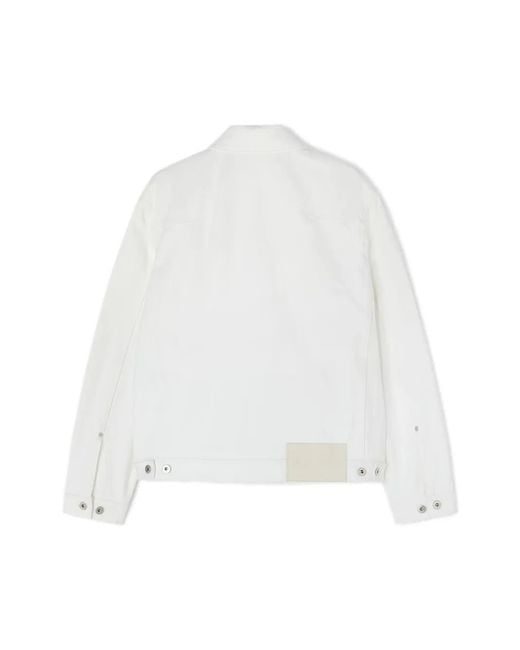 Jil Sander White Button-Fastening Denim Jacket for men