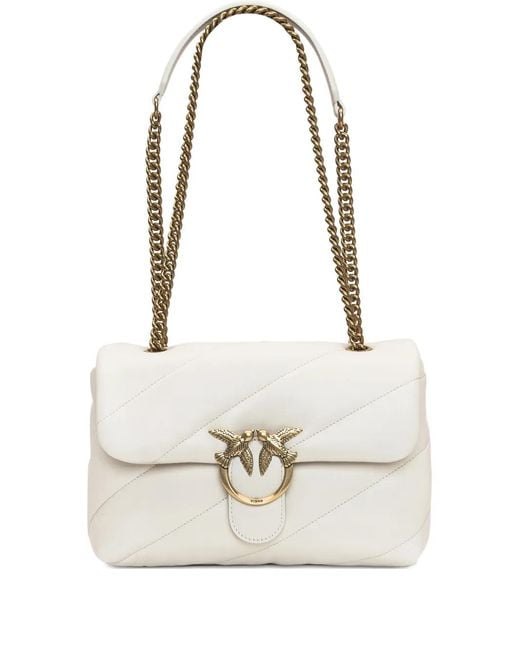Pinko White Love Classic Puff Bag