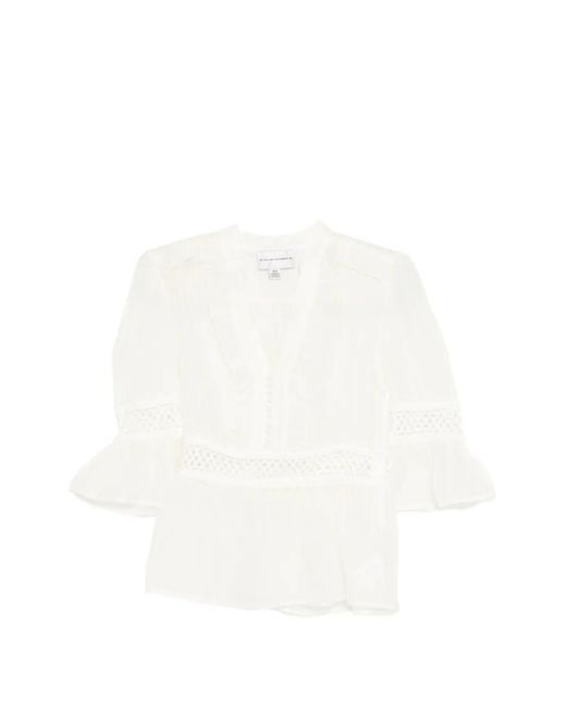 We Are Kindred White Peplum-Hem Blouse