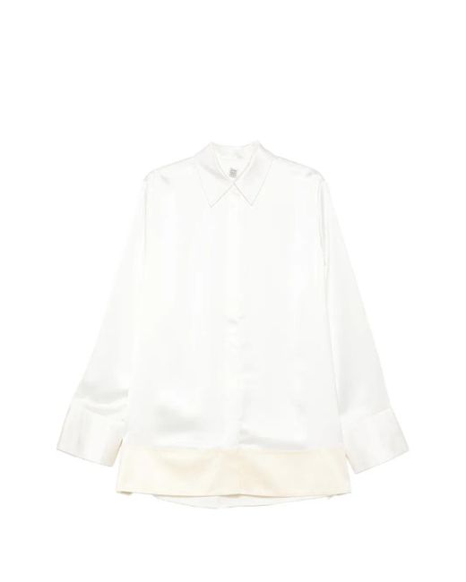 Totême White Soft Tuxedo Shirt