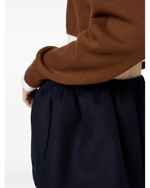 Miu Miu Brown Miumiu Maglia Scollo A V