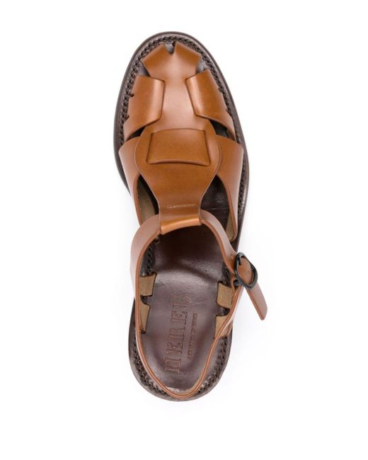 Sandales Pesca 60 mm en cuir Hereu en coloris Brown