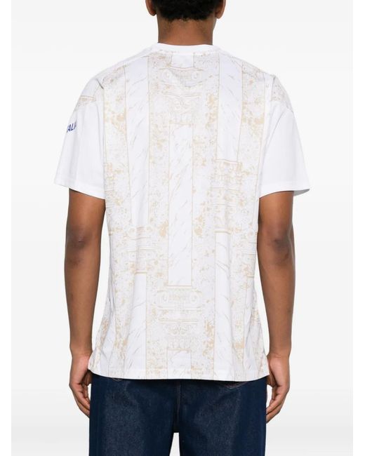 Adidas White Logo-Patch T-Shirt for men