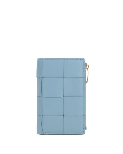 Bottega Veneta Blue Cassette Bi-fold Leather Wallet