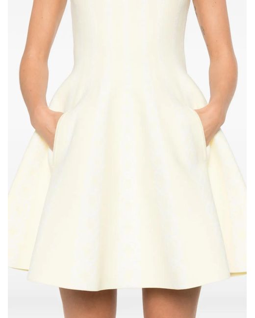 Maje Natural Jacquard Knit Short Dress