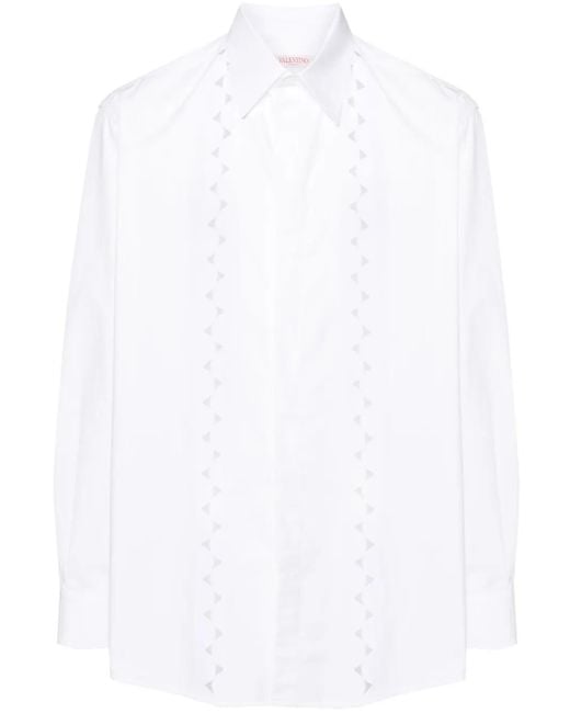 メンズ Valentino Garavani スカラップ シャツ White