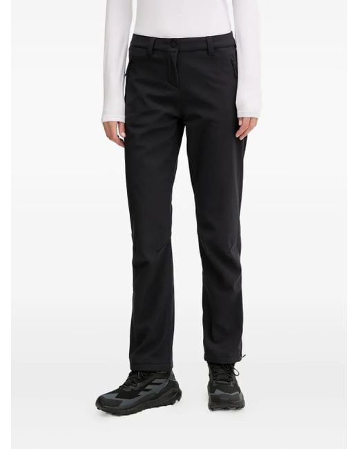 Jack Wolfskin Black Zip-Up Performance Trousers