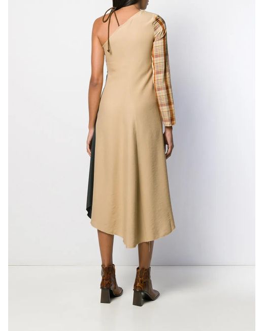 Song For The Mute Green One Shoulder Dress