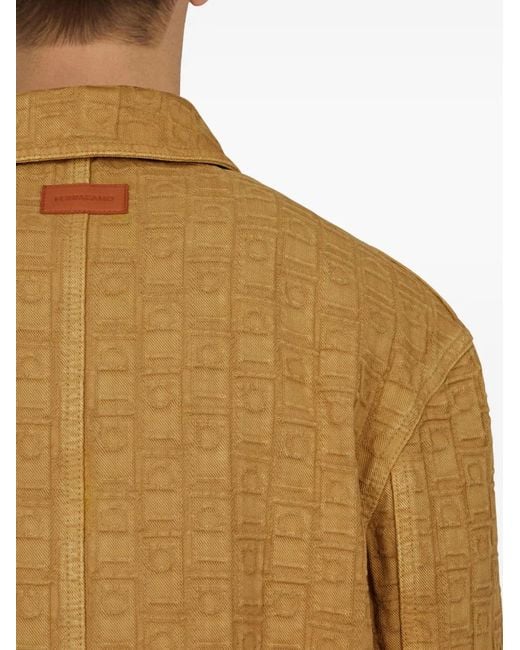 Ferragamo Brown Monogram Shirt for men