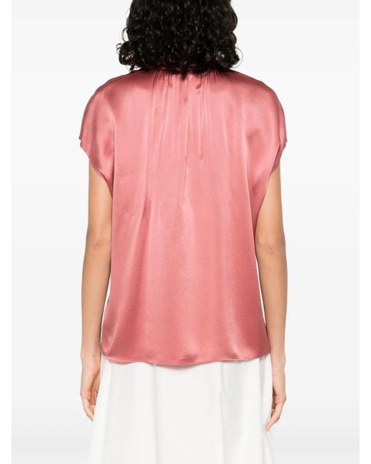 Vince Pink Hemd aus Seide