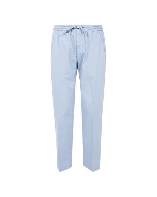 Michael Coal Blue Drawstring-Waist Loose-Fit Trousers for men