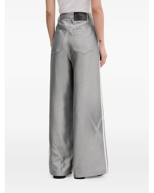 Adidas Gray Stripe-Detail Jeans