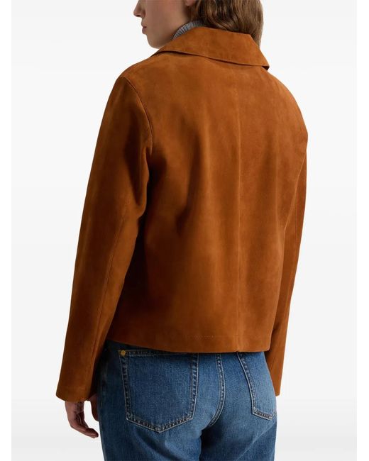 Woolrich Brown Veste Légère En Daim