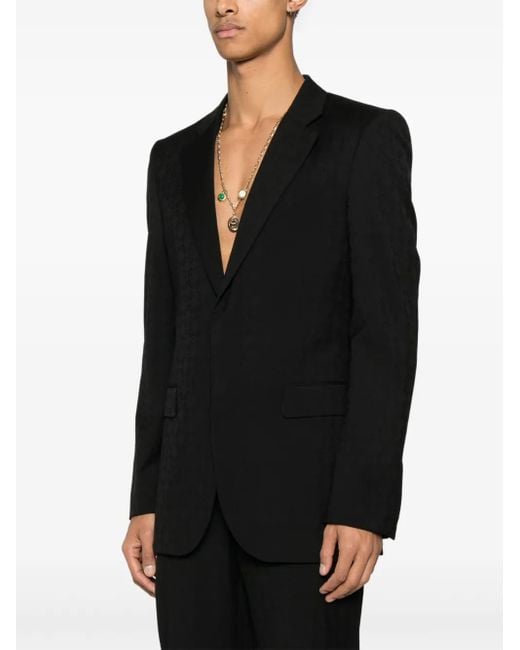 Givenchy Black Monogram 72-Jacquard Blazer for men