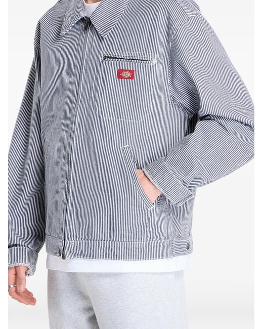 Dickies Blue Logo-Patch Jacket for men