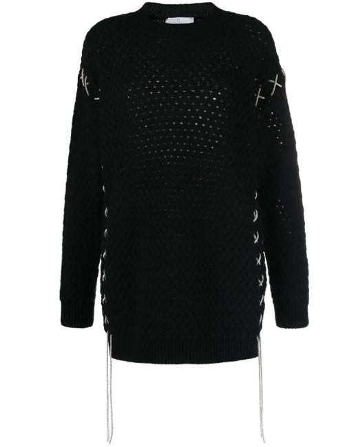 GIUSEPPE DI MORABITO Ribgebreide Trui in het Black