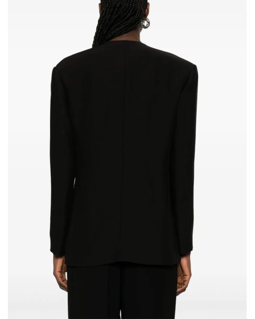A.M.G Black Double-Breasted Blazer