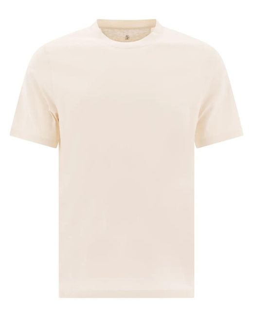 Brunello Cucinelli Natural Jersey T-Shirt for men