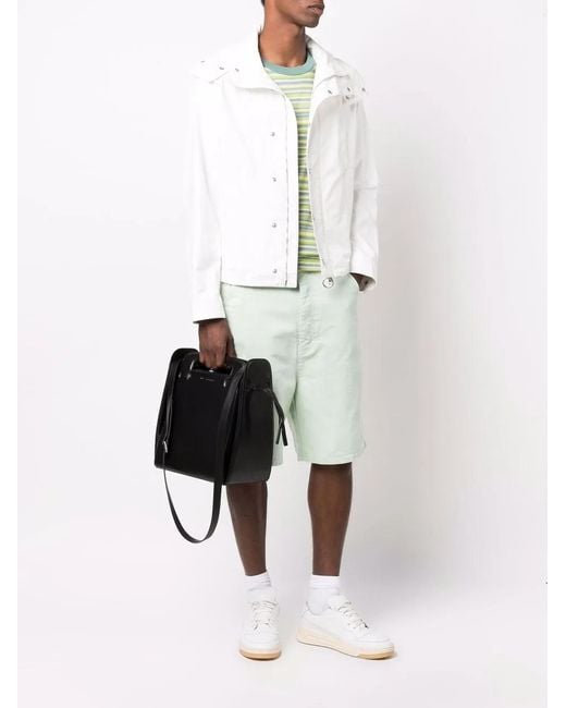 AMI White Cropped Waterproof Jacket
