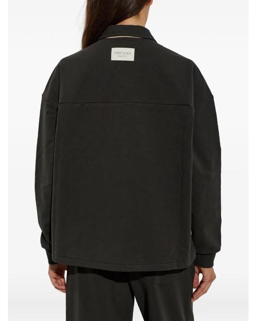 Rethinkit Studios Black Polo Oversize À Patch Logo