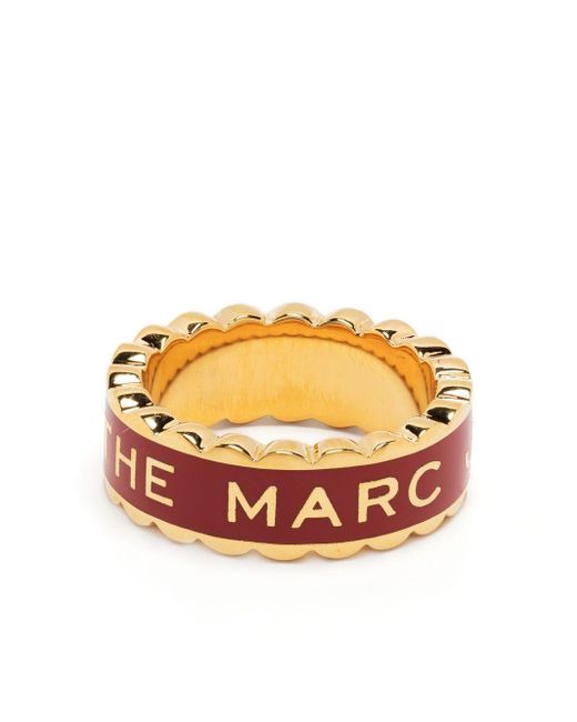 Marc Jacobs Logoembossed Ring in Orange Lyst