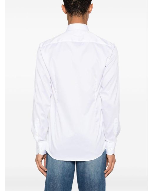 Emporio Armani Slim-fit Overhemd in het White voor heren