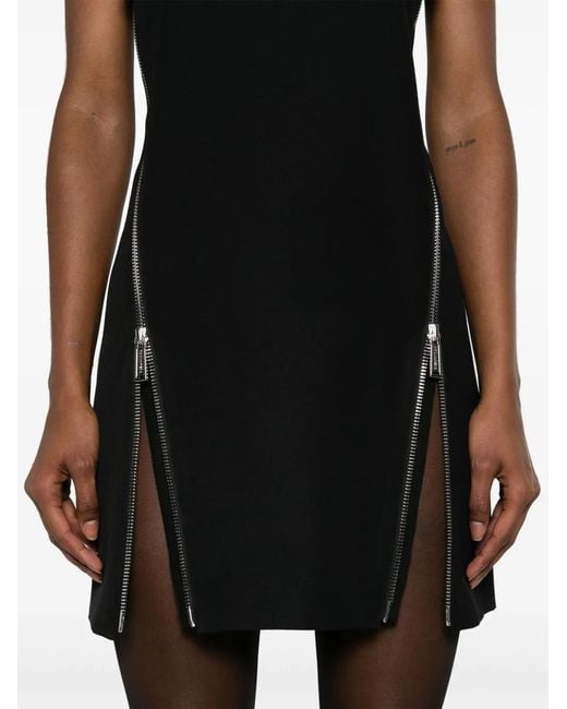 DSquared² Black Audrey Zip-Detailed Shift Dress