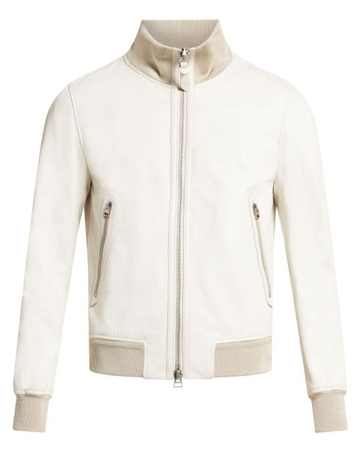 Veste de sport zippée à capuche Tom Ford pour homme en coloris White