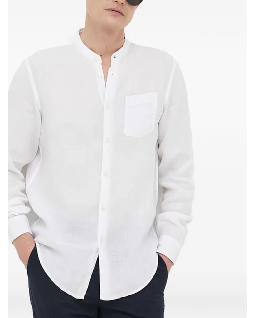 Benetton White Linen Shirt for men