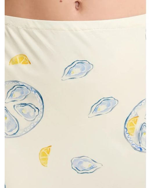 Never Fully Dressed White Oyster-Print Skirt
