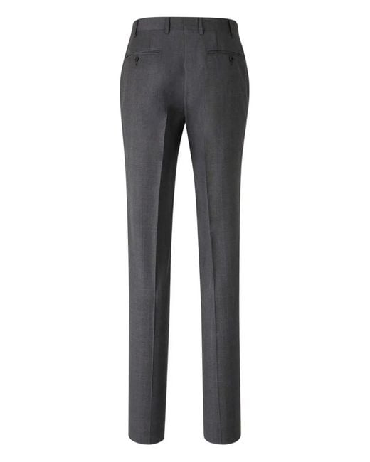 Canali Gray Checked Wool Suit for men