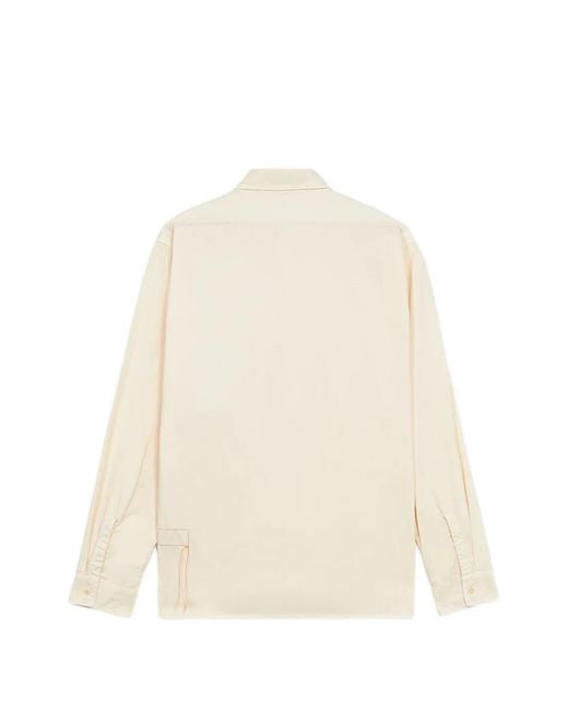 Fortela White Workt Patch-Pocket Shirt for men