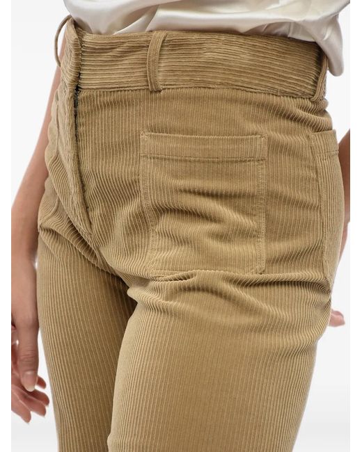 Ql2 Natural Patch-Pocket Corduroy Trousers