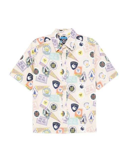 SPORT b. by agnès b. White Badge-Printed Shirt for men