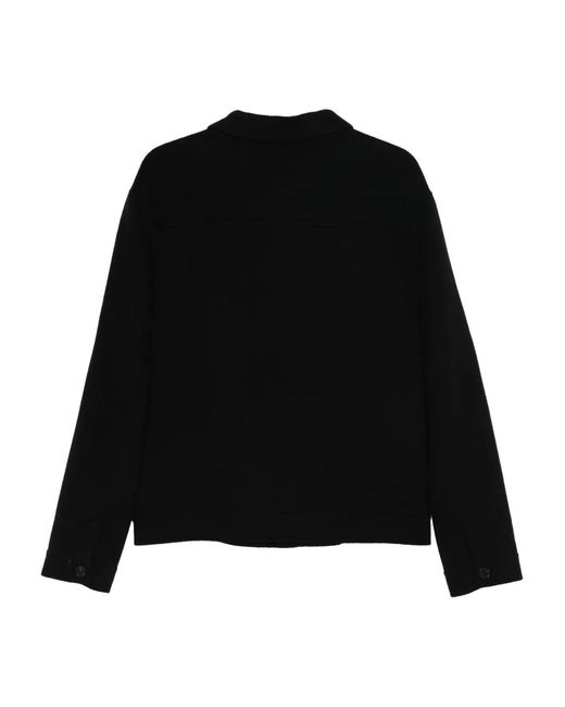 Low Brand Black Button-Up Jacket for men