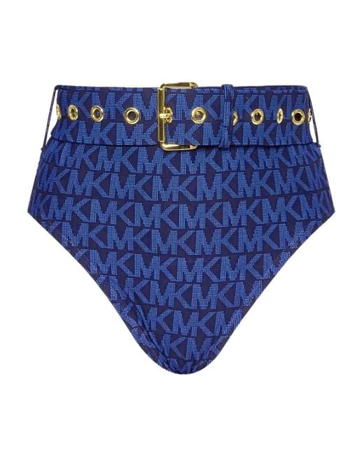 MICHAEL Michael Kors Blue Logo Belted Biking Briefs