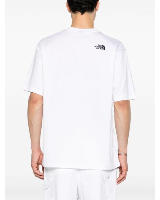 Camiseta con logo bordado The North Face de hombre de color White