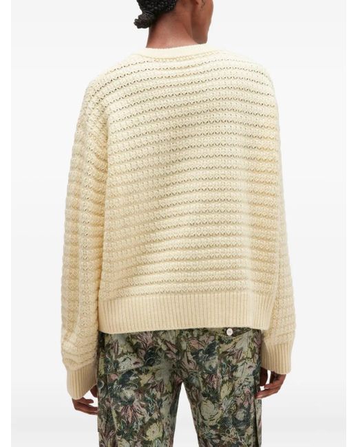 Ganni Natural Button-Detail Sweater