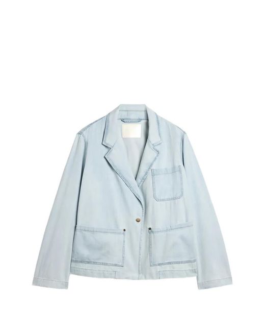 Momoní Blue Naya Bleach-Wash Denim Jacket