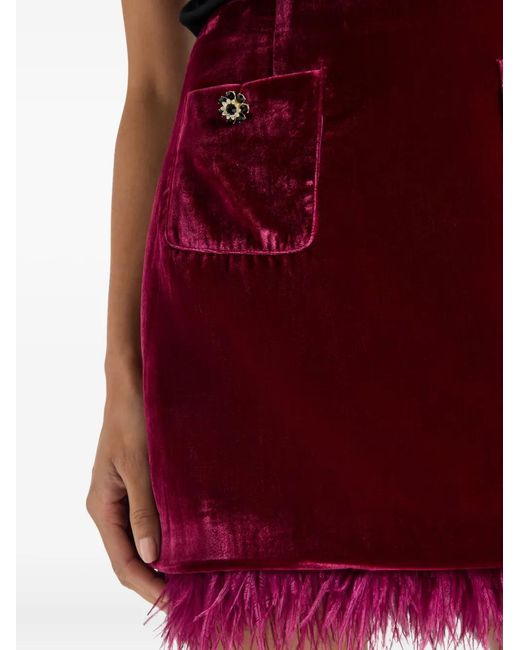 Cinq À Sept Red Luna Randi Mini Skirt