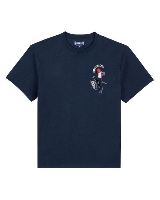 T-shirt Cocorico in cotone biologico di Vilebrequin in Blue da Uomo