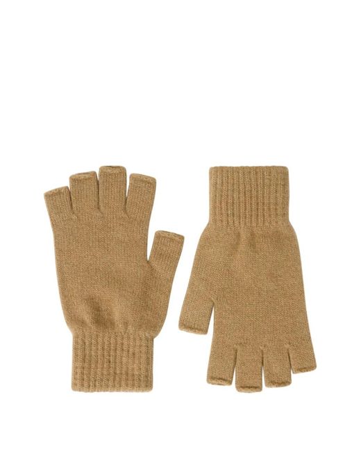 Pringle of Scotland Natural Fingerless Gloves