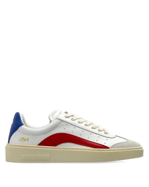 Baskets En Cuir À Détail De Logo DSquared² en coloris White