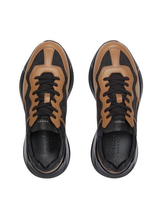 Gucci Rhyton Sneakers in Brown for Men | Lyst