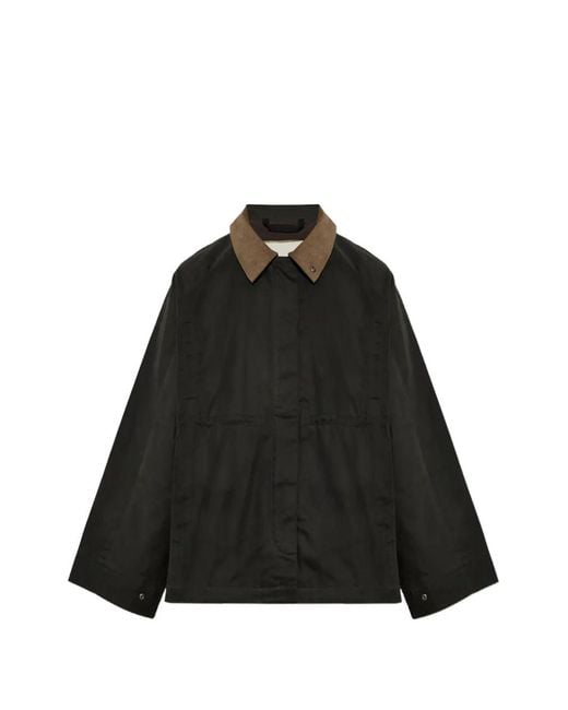 Rethinkit Studios Black Corduroy-Collar Insulated Jacket