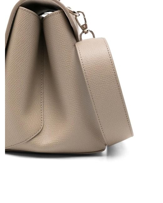Emporio Armani Natural Grained-Leather Tote Bag