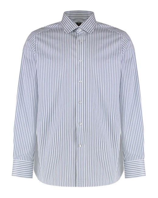 メンズ Zegna ストライプ シャツ Blue