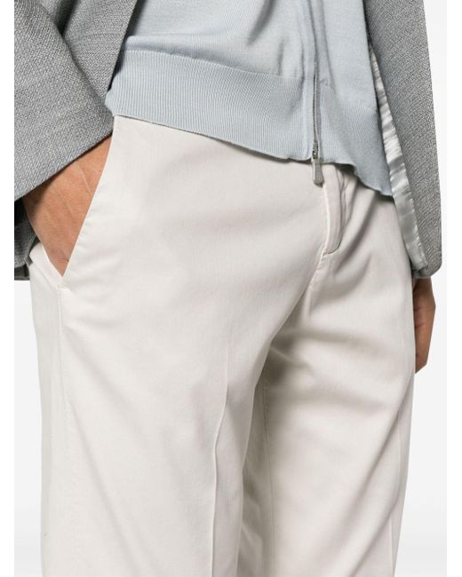 Pantalon chino à coupe fuselée Corneliani pour homme en coloris White