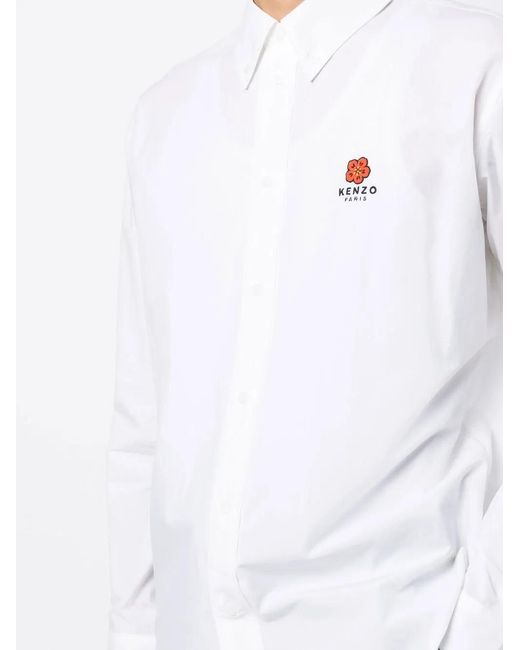 KENZO White Boke Flower Long-Sleeve Shirt for men