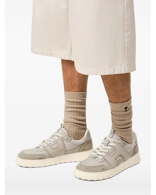 AMI White Cowhide Leather A Walk Sneakers